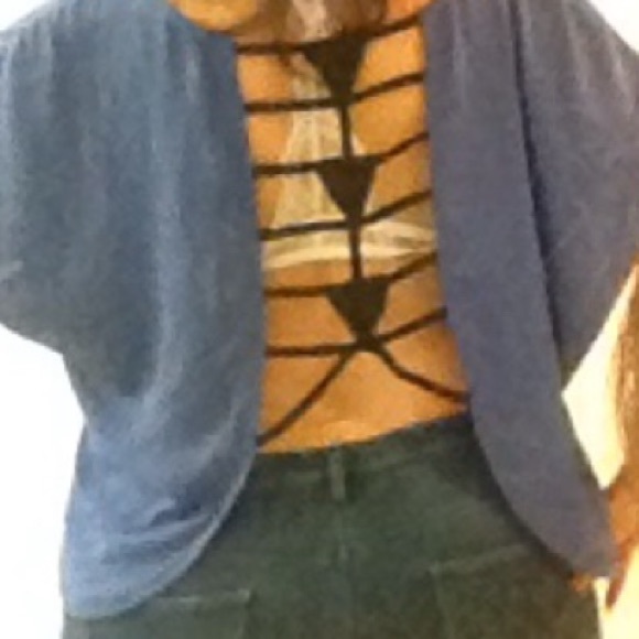 Solemio Los Angeles periwinkle blue open back top - Picture 6 of 8